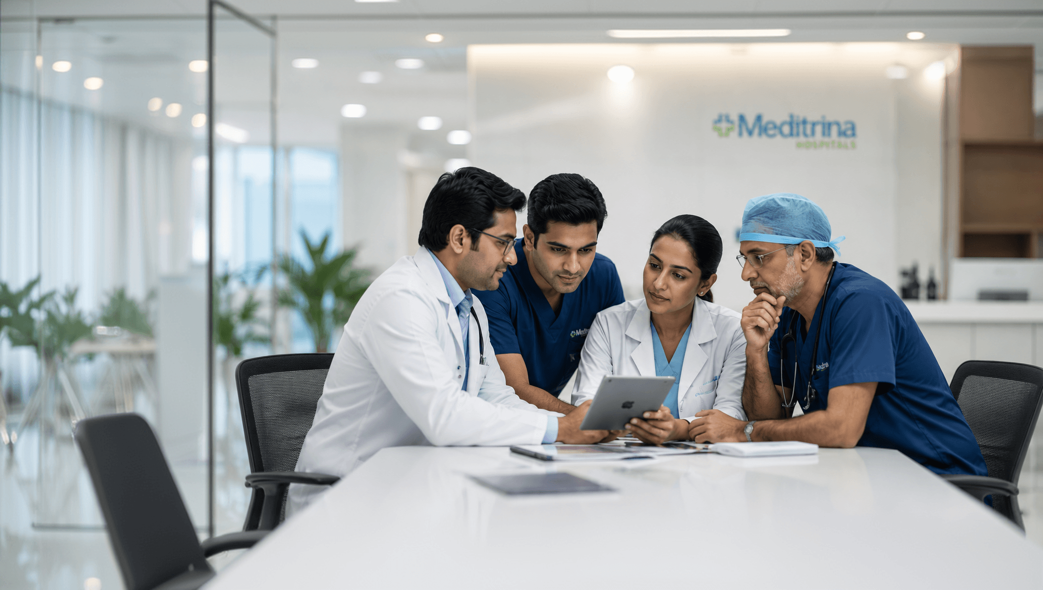 Expert specialists collaborating at Meditrina Hospitals