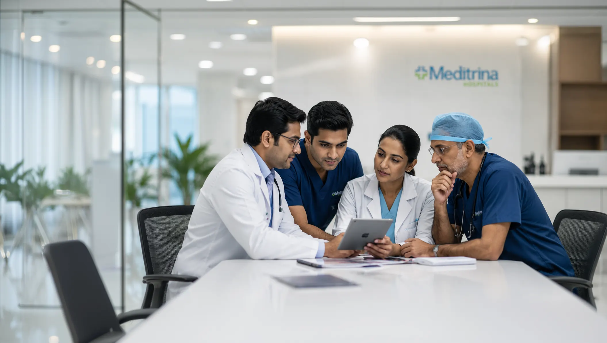 Expert specialists collaborating at Meditrina Hospitals