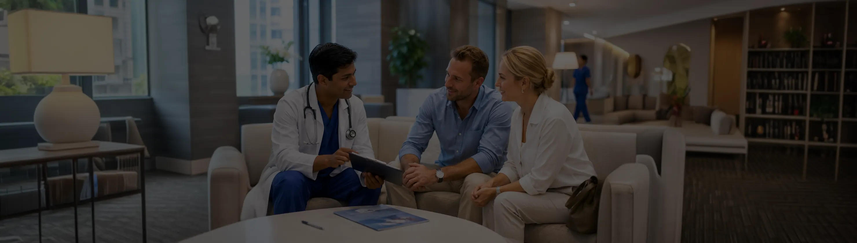 Doctor consulting international patients at Meditrina Hospitals